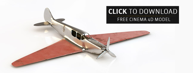 Free-Airplane-Toy-Model-Cinema4D
