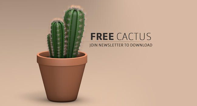 Free-C4D-Model-Cactus-3D-Plant