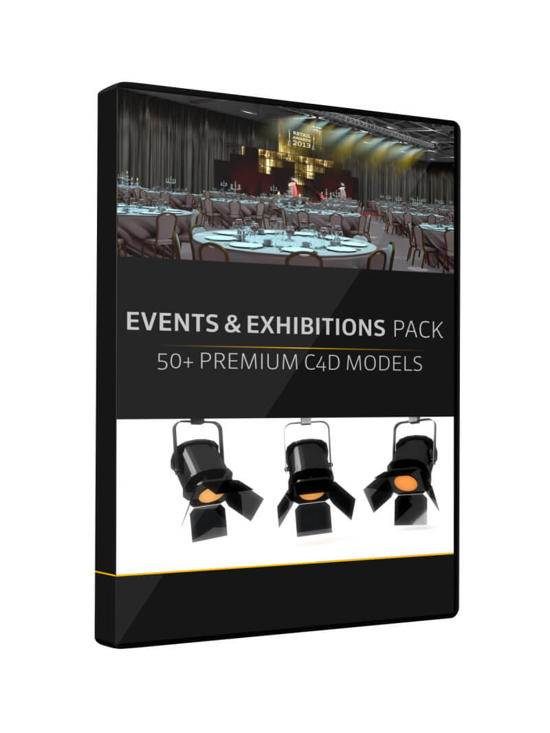 Events and Exhibitions Pack 3D Cinema 4D Models