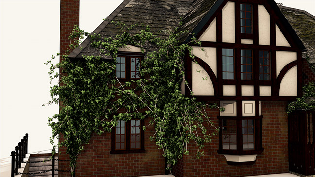 Free-C4D-3D-Model-Spach-Alspaugh-Cottage-House-2