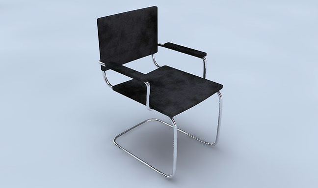 free-c4d-3d-model-visitor-chair