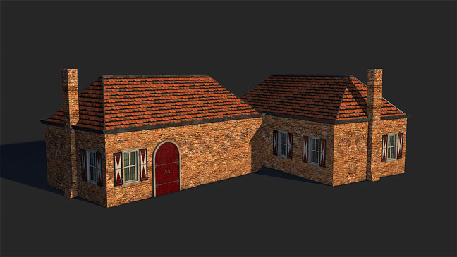 free-c4d-3d-model-dutch-17th-century-brick-house-2