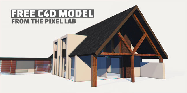 free-c4d-3d-model-architecture-modern-house