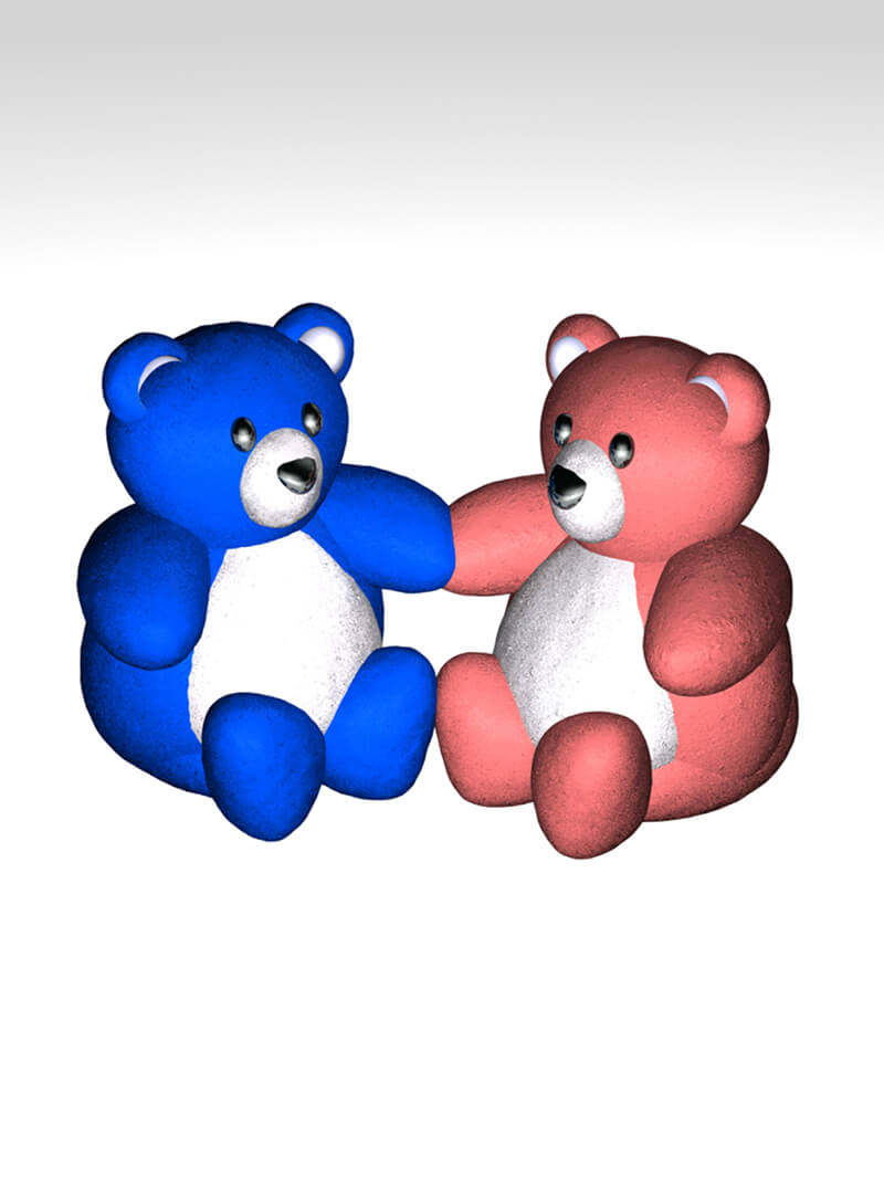 Free Cinema 4D 3D Model Teddy Bears