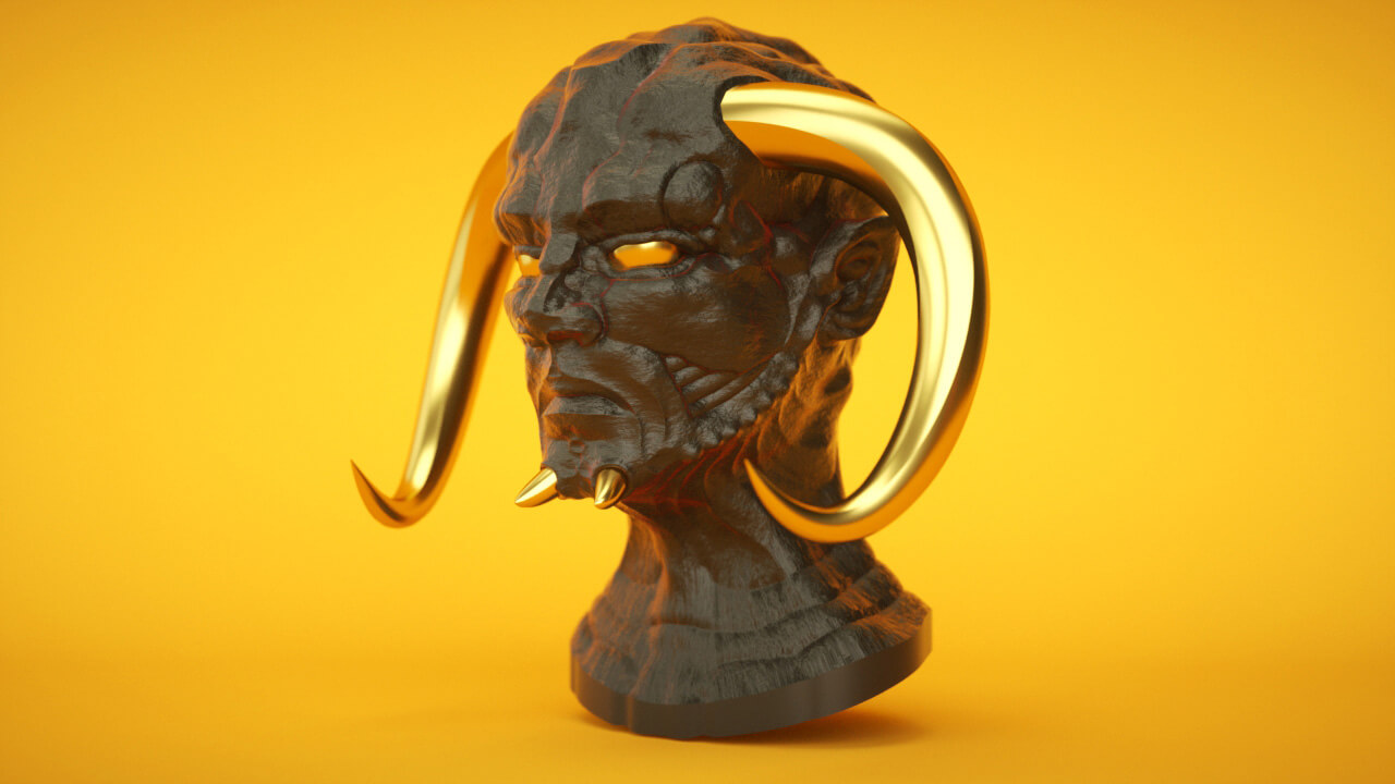 Free Cinema 4D 3D Model Underworld Bust Sculpt