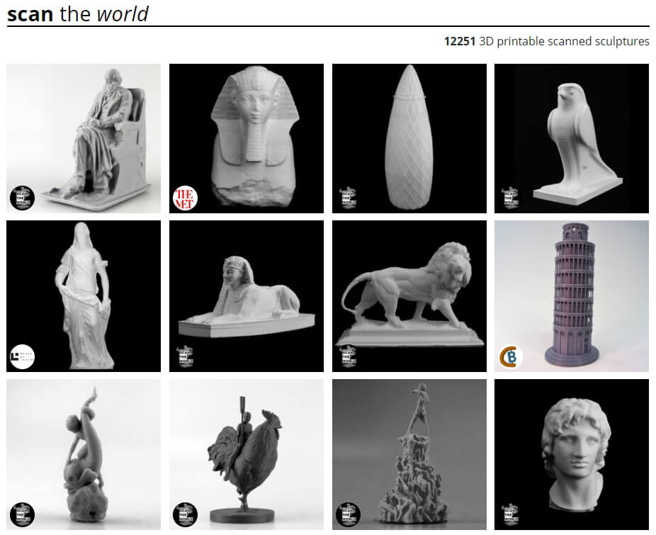 C4D 3D Printable Sculpture Models
