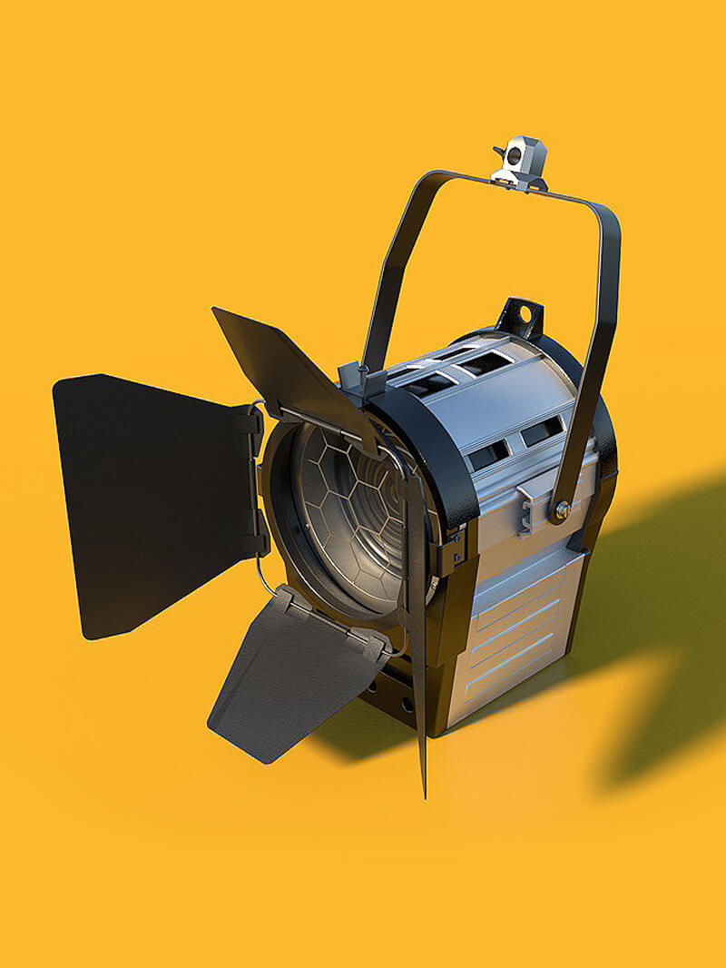 Free Cinema 4D and Arnold 3D Model Studio Lamp