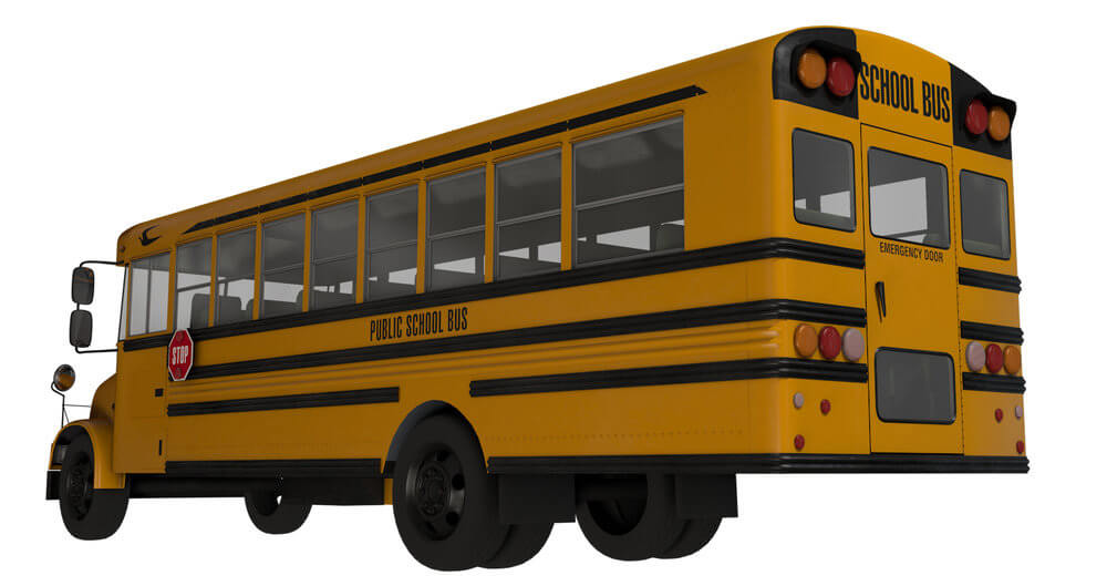 Free Cinema 4D 3D School Bus Model