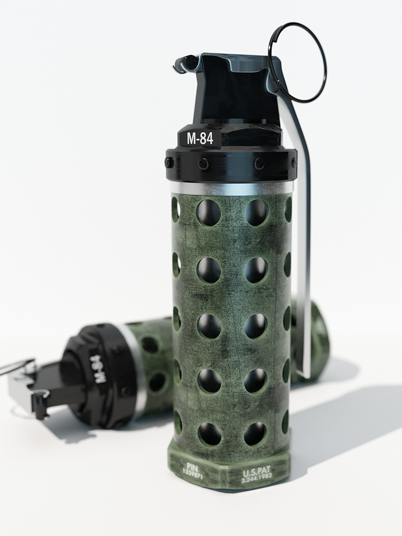 Free Cinema 4D 3D Model Stun Grenade