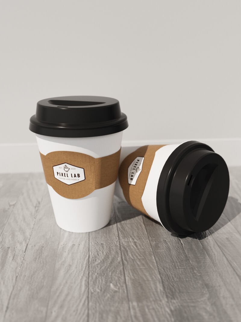 Free Cinema 4D 3D Model Paper Coffee Cup