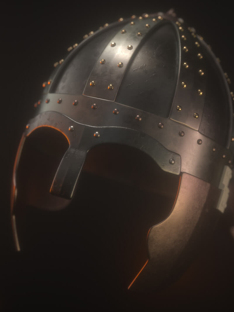 Free Cinema 4D 3D Model Ancient Medieval Game of Thrones Battle Helmet Model