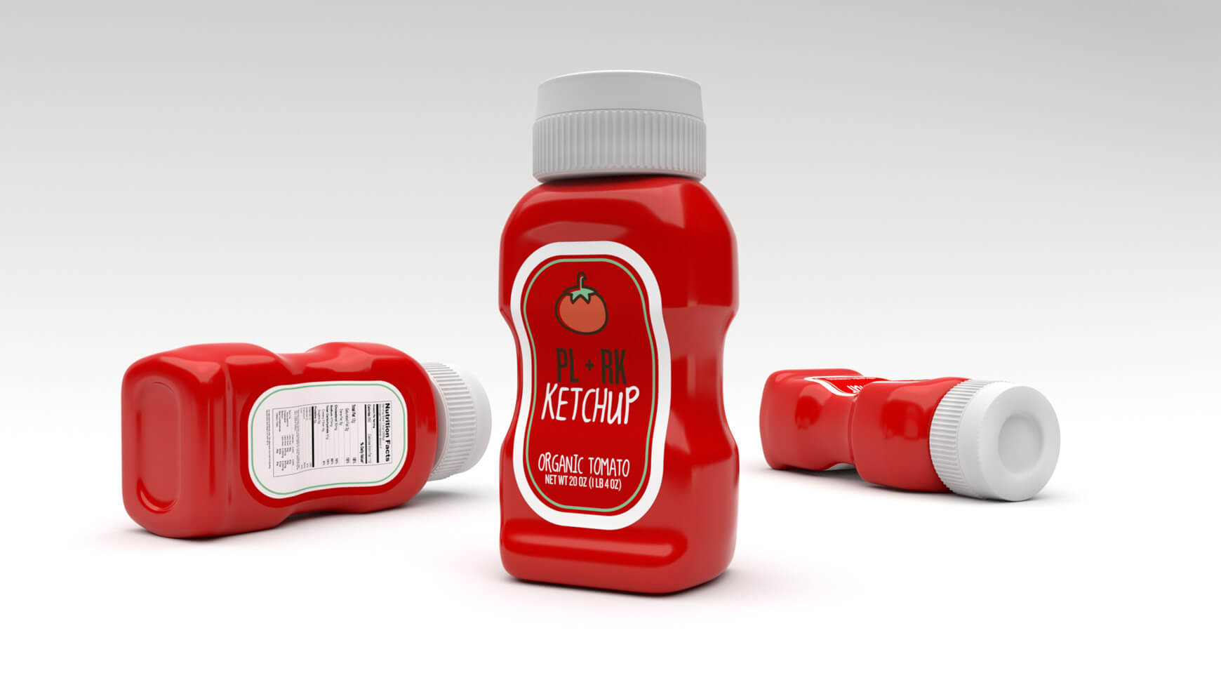 Free Cinema 4D 3D Model Ketchup Bottle