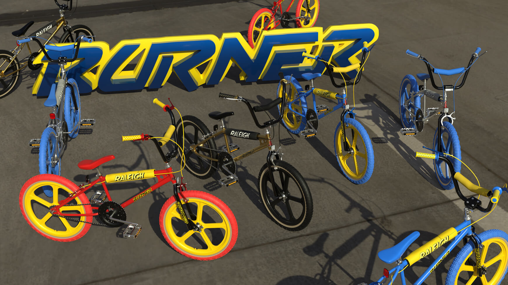 Free Cinema 4D 3D Model Raleigh Burner BMX Bike bicycle