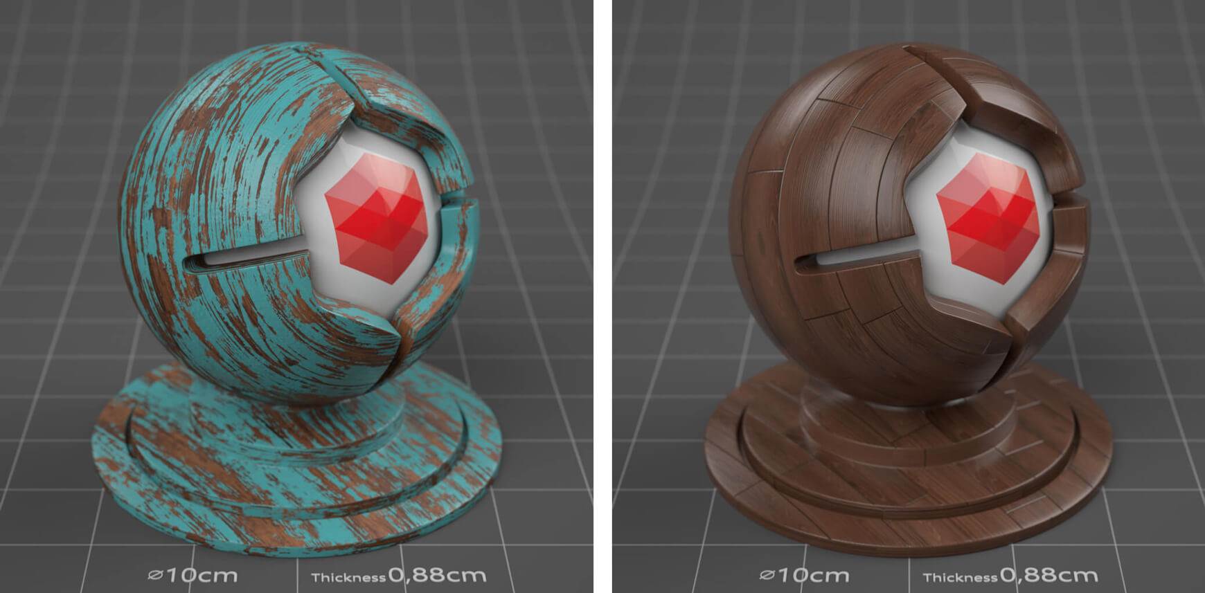 Redshift Cinema 4D Mutating Material Texture Pack Wood Free