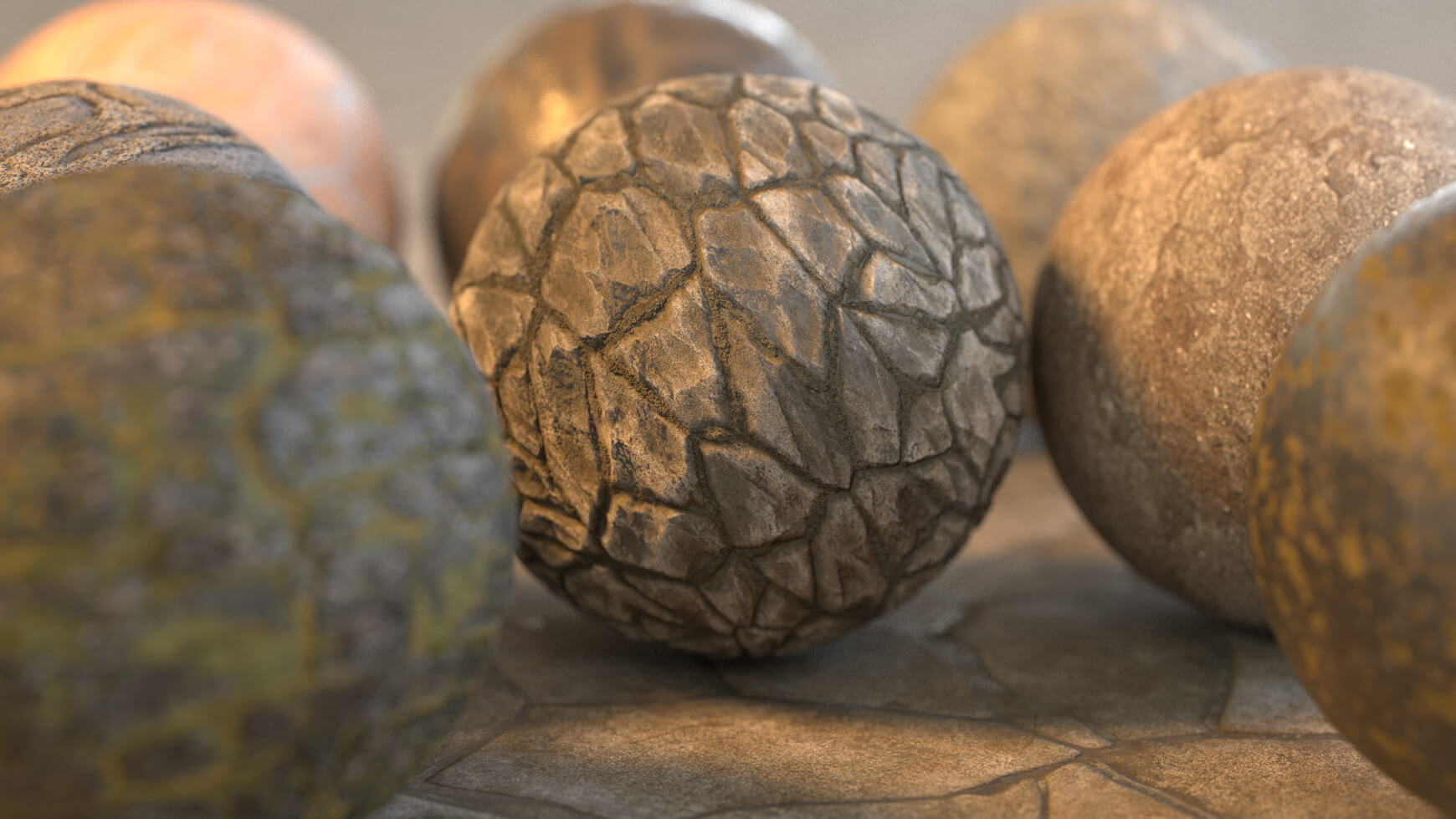 Cinema 4D Redshift RS Material Pack Stones Rock Granite Cliff Tiles