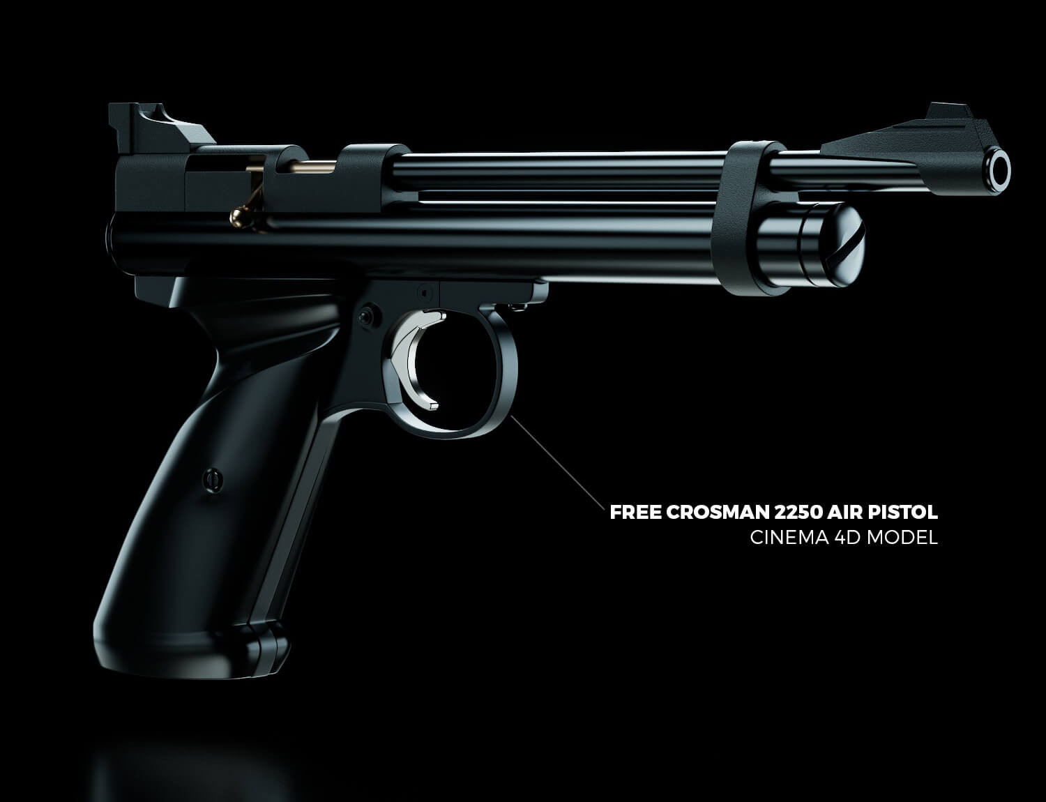Free Cinema 4D 3D Model Redshift Crosman Air Pistol