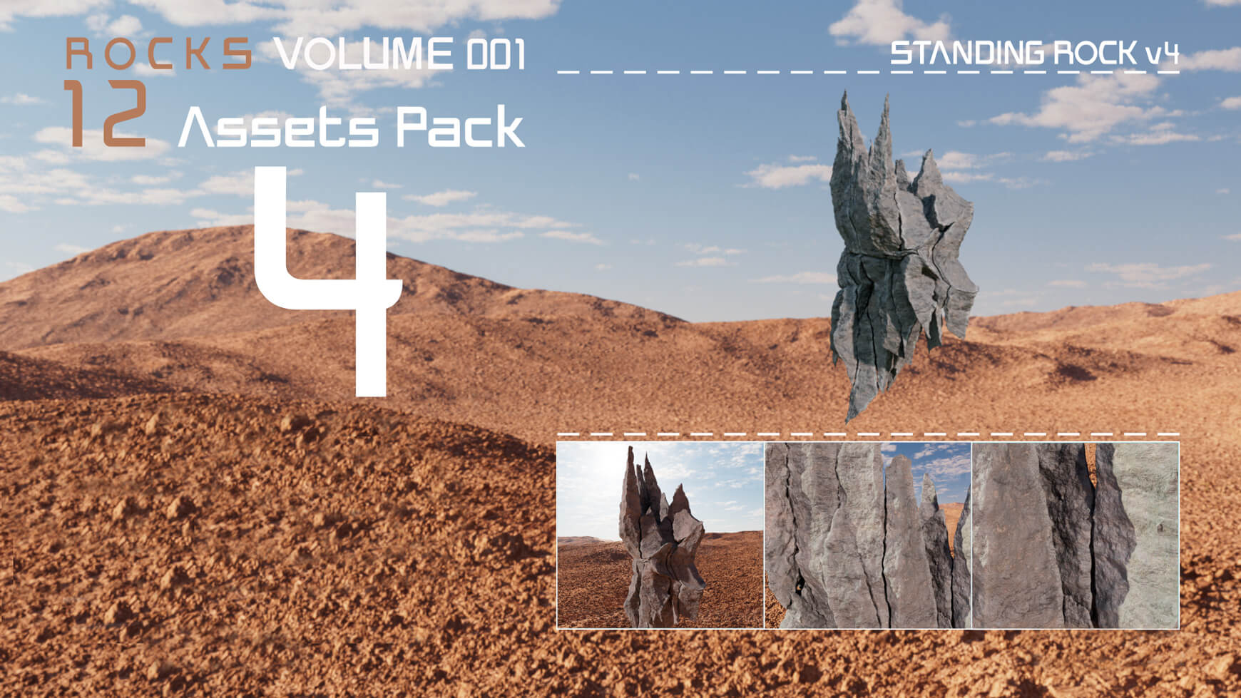 Free Cinema 4D 3D Model Rocks Volume