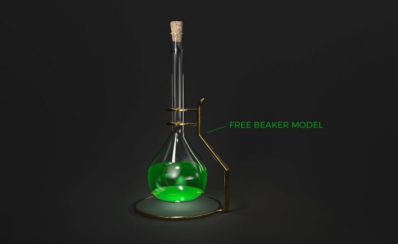 Free Cinema 4D 3D Model Science Beaker