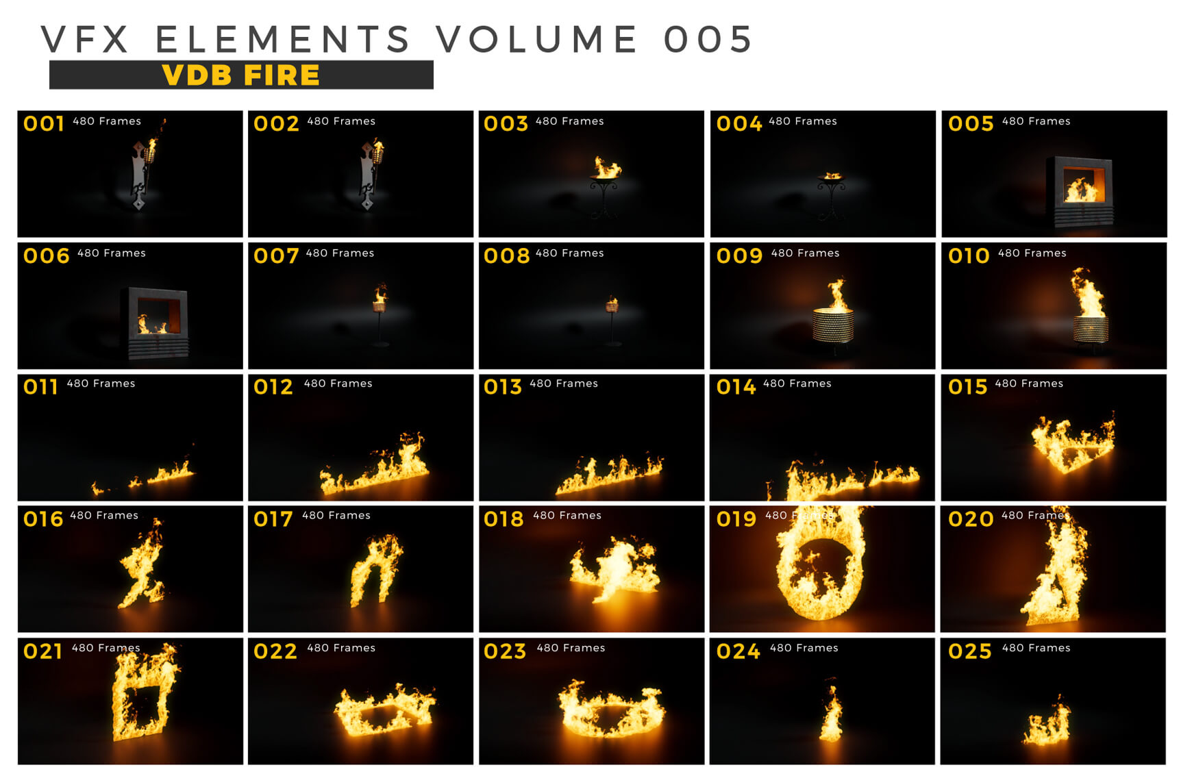 VDB Fire Pack VFX Elements The Pixel Lab