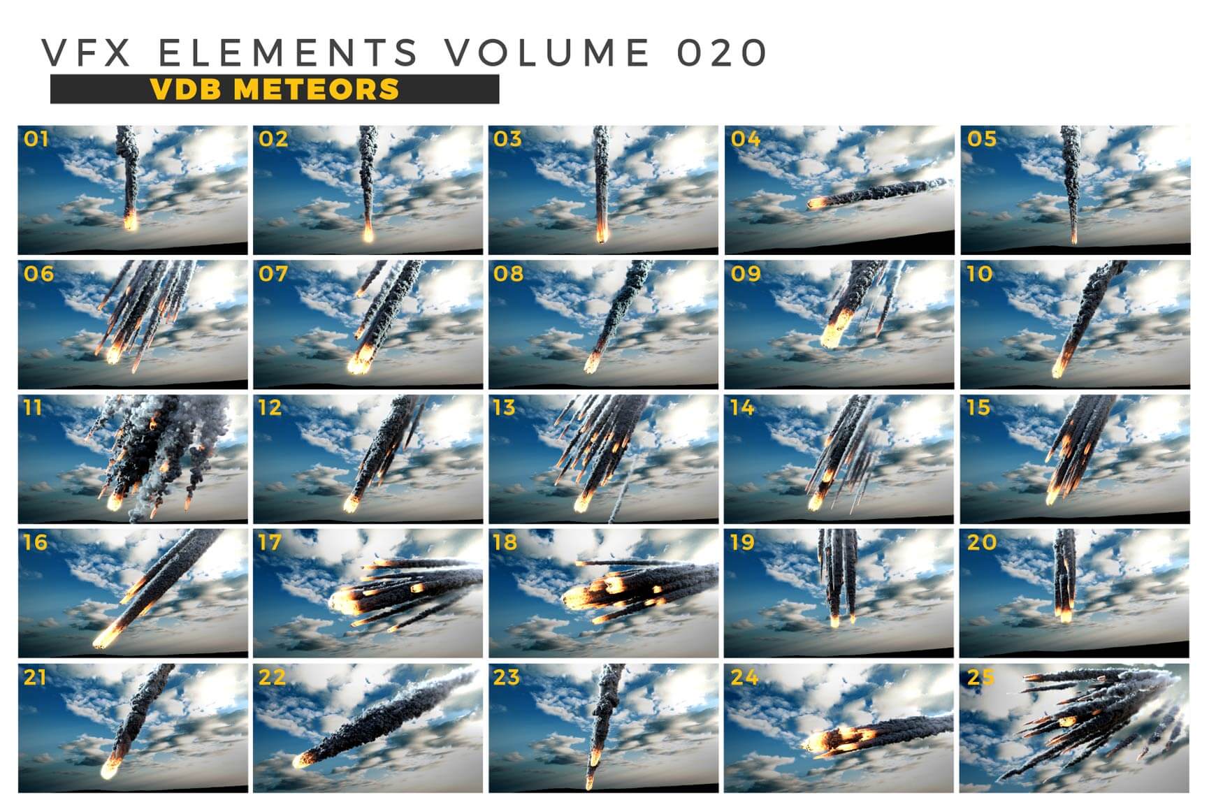 VFX Elements VDB Meteor Showers Guide
