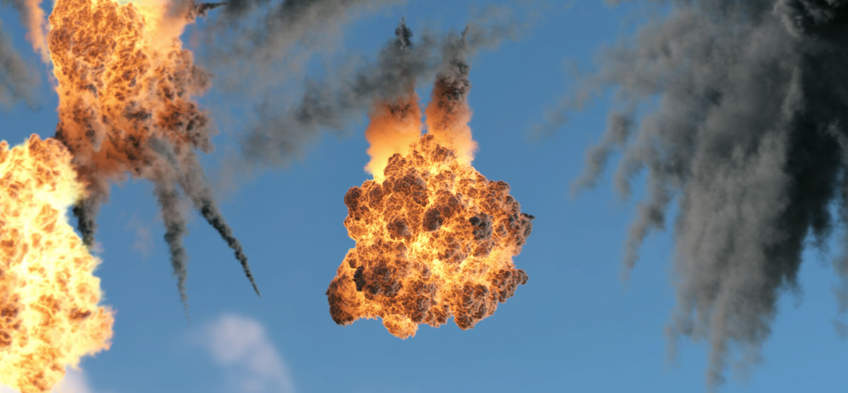 VDB Explosions Aerial Volumes VFX