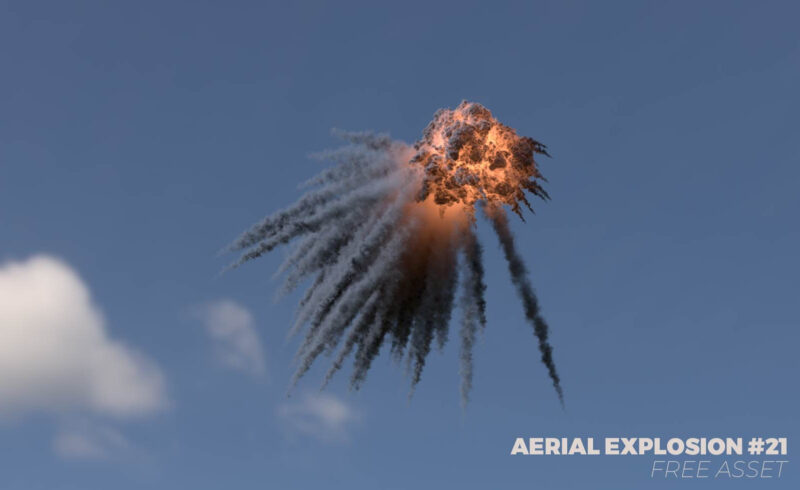 Free Aerial Explosion VDB Volume Asset