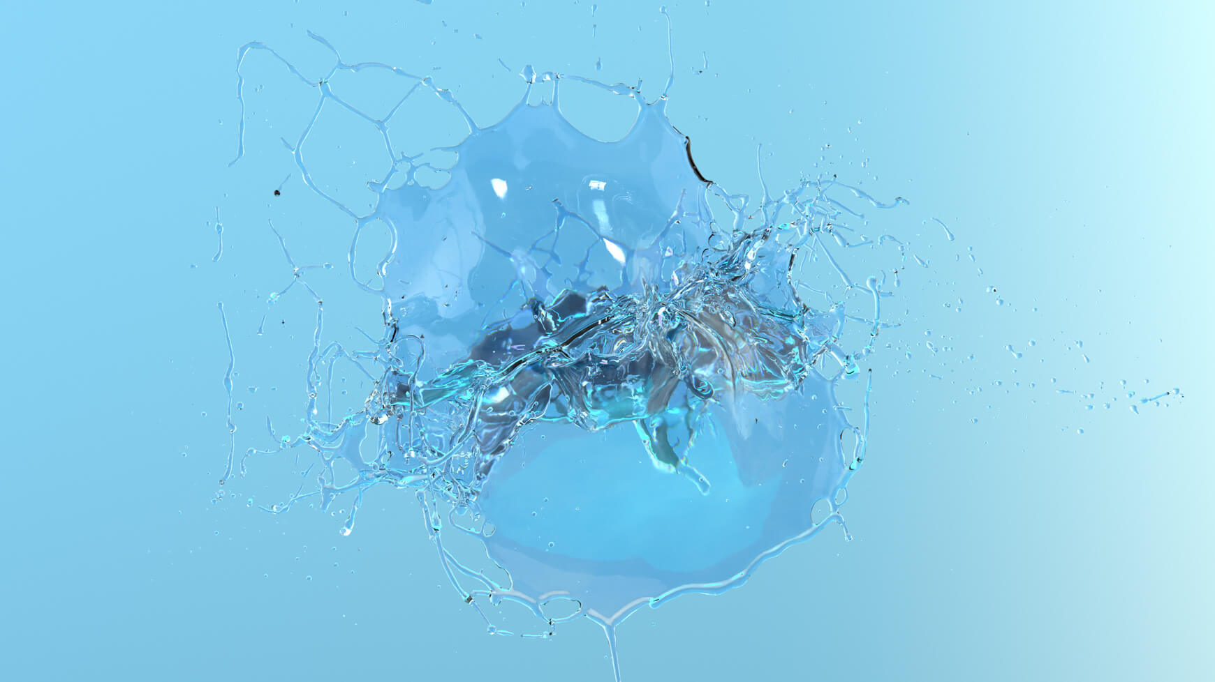 3D Water Splash Animation Fluid Effect 3 VFX