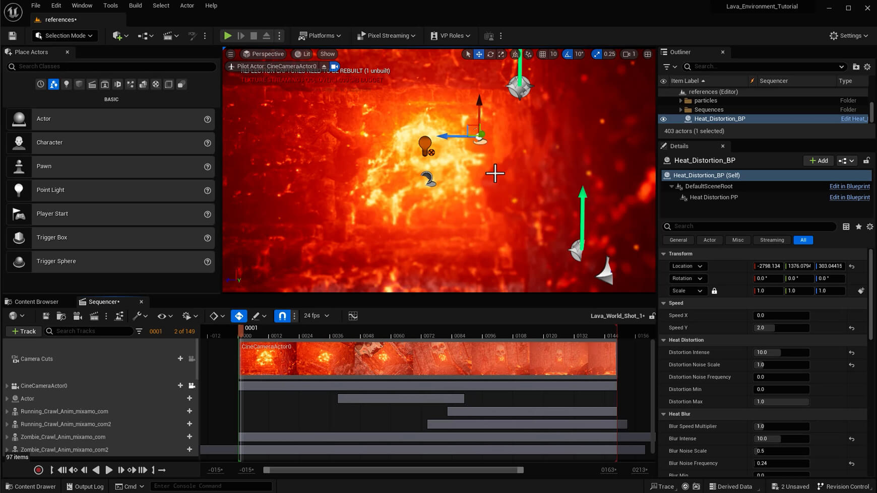 Unreal Engine Heat Ripple and Distortion Blur VFX Effect