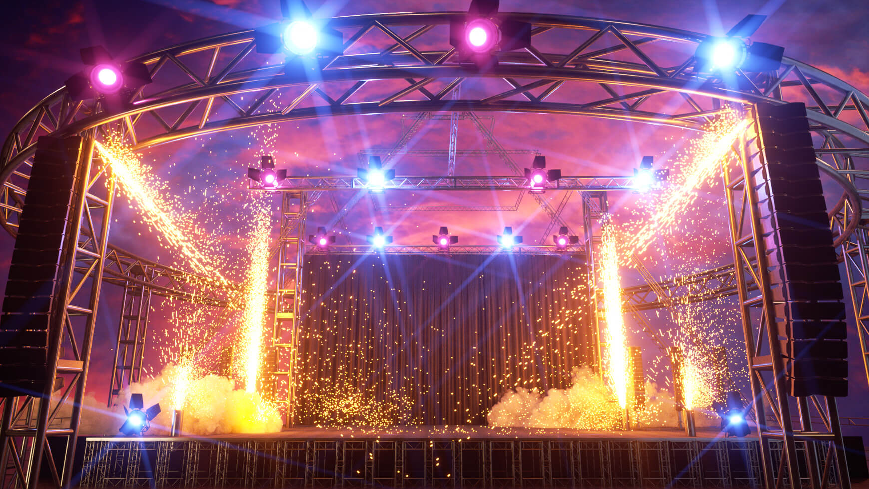 Concert Sparks Pyro Burst Live Pyrotechnics